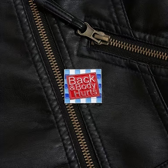 (3/$15) Back & Body Hurts Enamel Pin - Picture 2 of 3